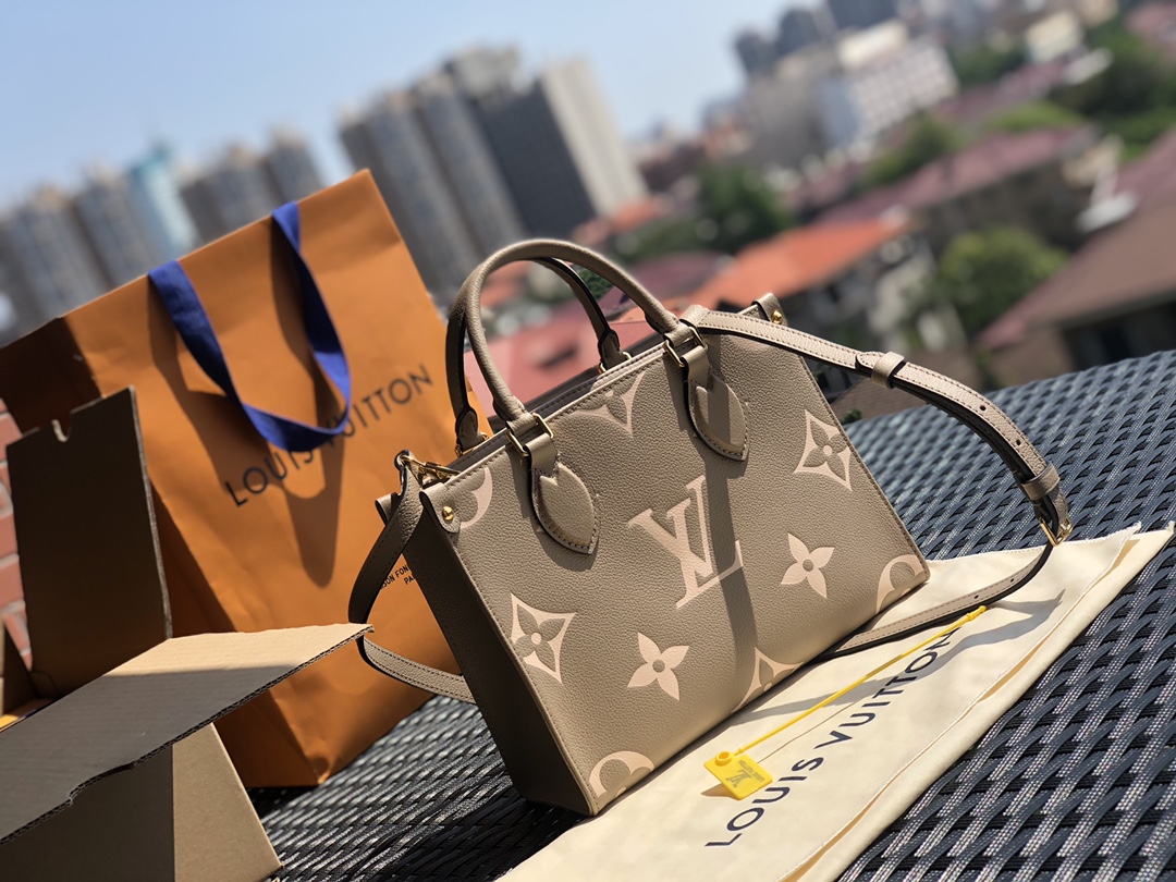 非市场普通货 进口皮料半钢五金 m45779小号尺寸25-19-11.5㎝ 新款小号onthego 大象