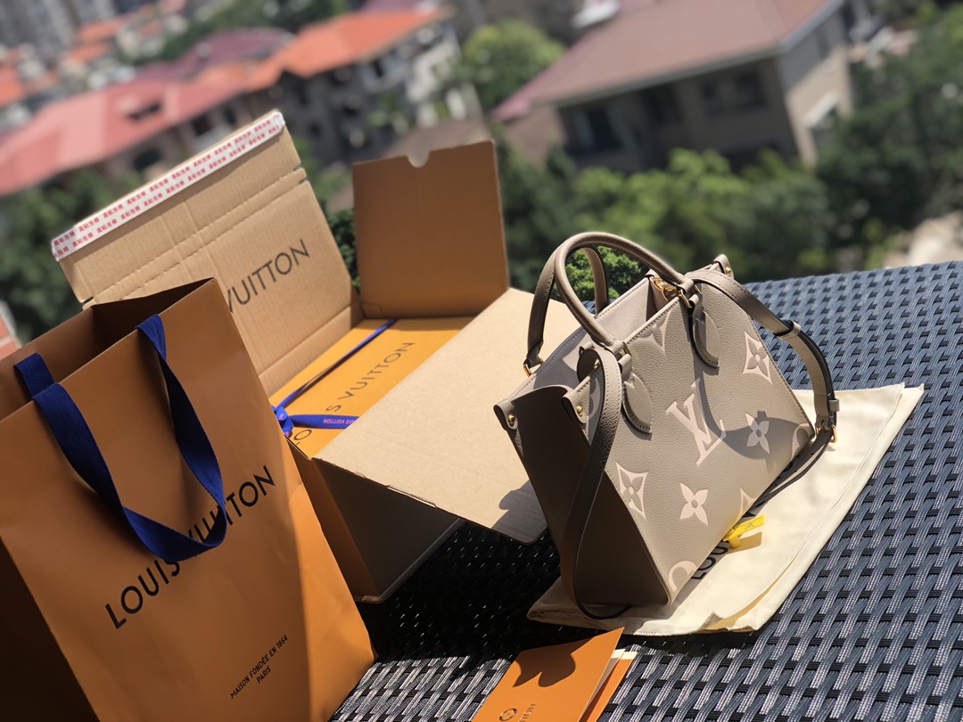 非市场普通货 进口皮料半钢五金 m45779小号尺寸25-19-11.5㎝ 新款小号onthego 大象