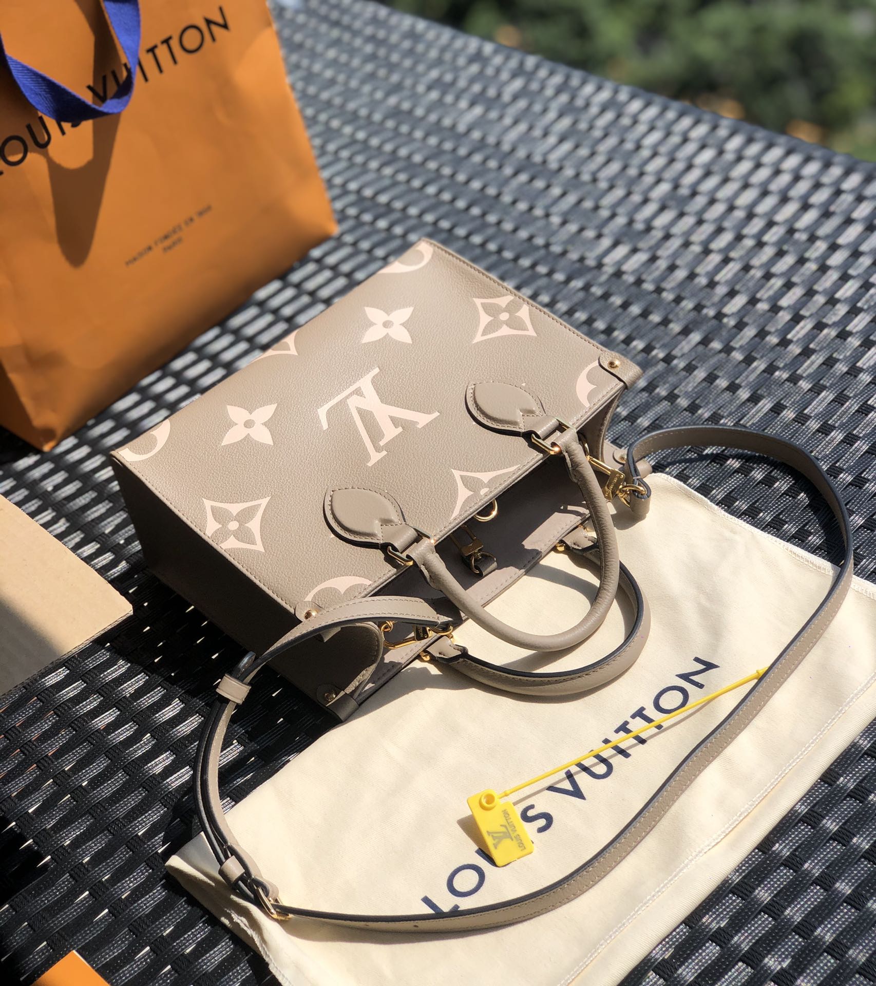 非市场普通货 进口皮料半钢五金 m45779小号尺寸25-19-11.5㎝ 新款小号onthego 大象