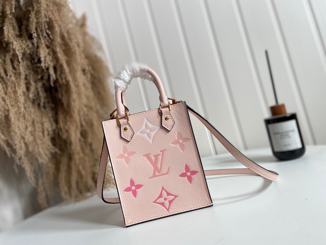 Louis Vuitton LV Sac Plat Bags Handbags Pink Summer Collection M80449