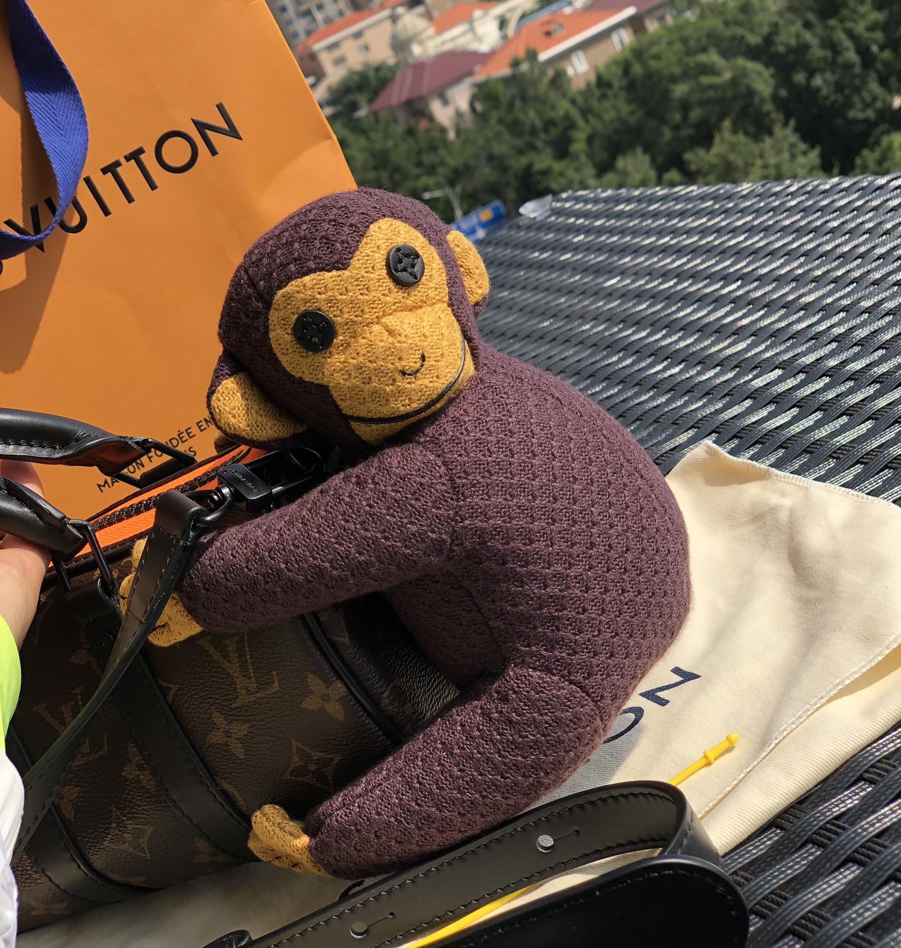 🌼 m80118 尺寸21-12-9㎝ 正宗的好货！出自香港贸易渠道！抱抱猴包到货了，席卷时尚圈的迷你「