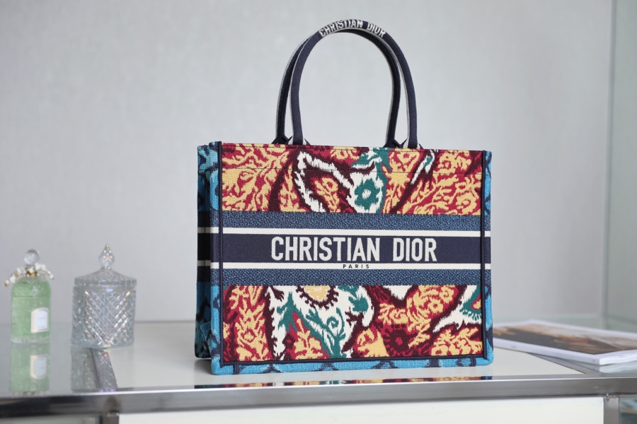 Dior Book Tote Handbags Tote Bags Blue Embroidery Spring/Summer Collection Fashion