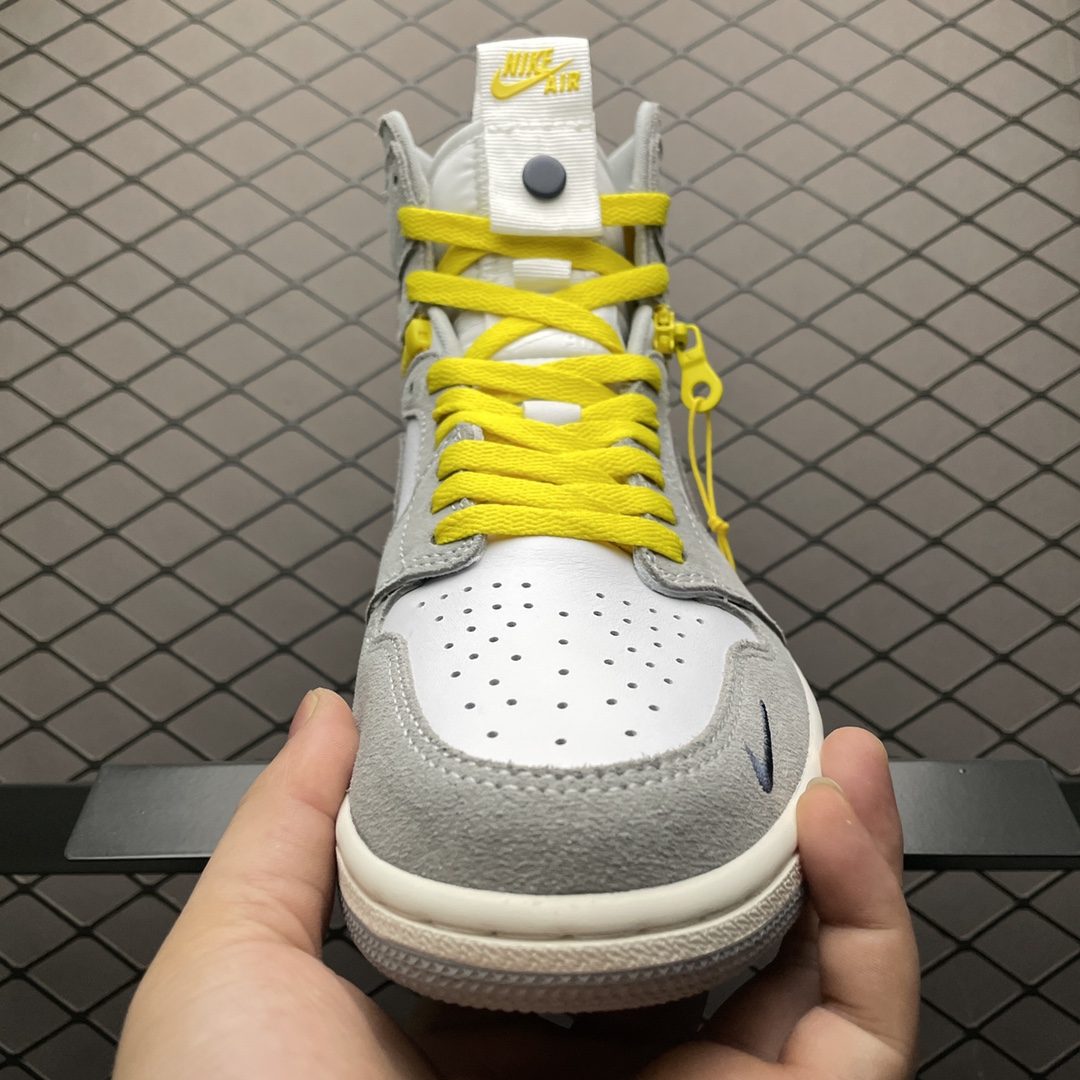 Air Jordan 1 Switch " Light Smoke Grey " 烟灰拉链 J1乔1高帮文化篮球鞋 CW6576-100 9