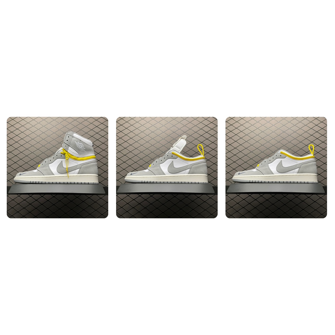 Air Jordan 1 Switch " Light Smoke Grey " 烟灰拉链 J1乔1高帮文化篮球鞋 CW6576-100 5