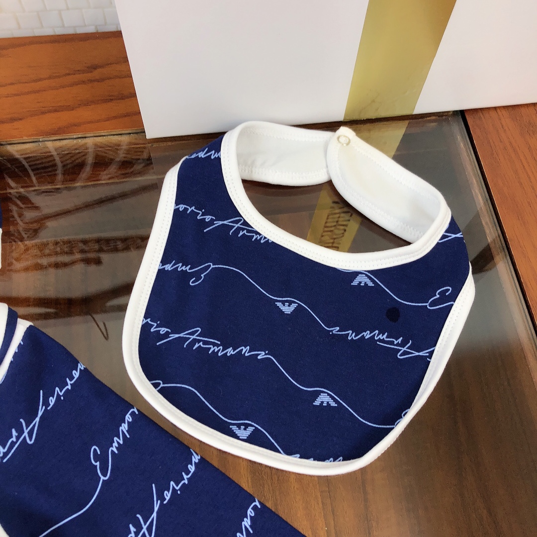 2021 Armani Summer Baby Costume Set: Hatch, Hat, Towels – High-End Exclusive! - 图片 4