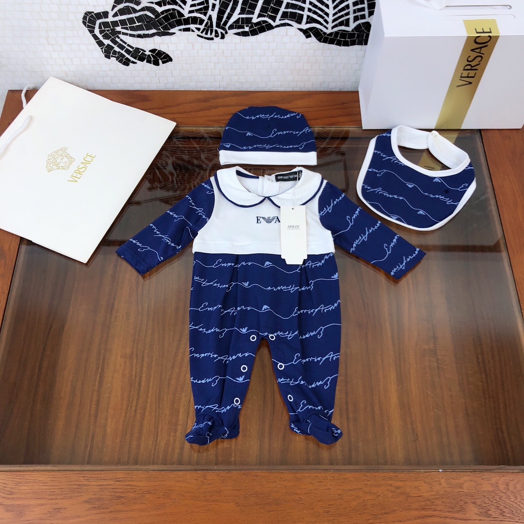 2021 Armani Summer Baby Costume Set: Hatch, Hat, Towels – High-End Exclusive!