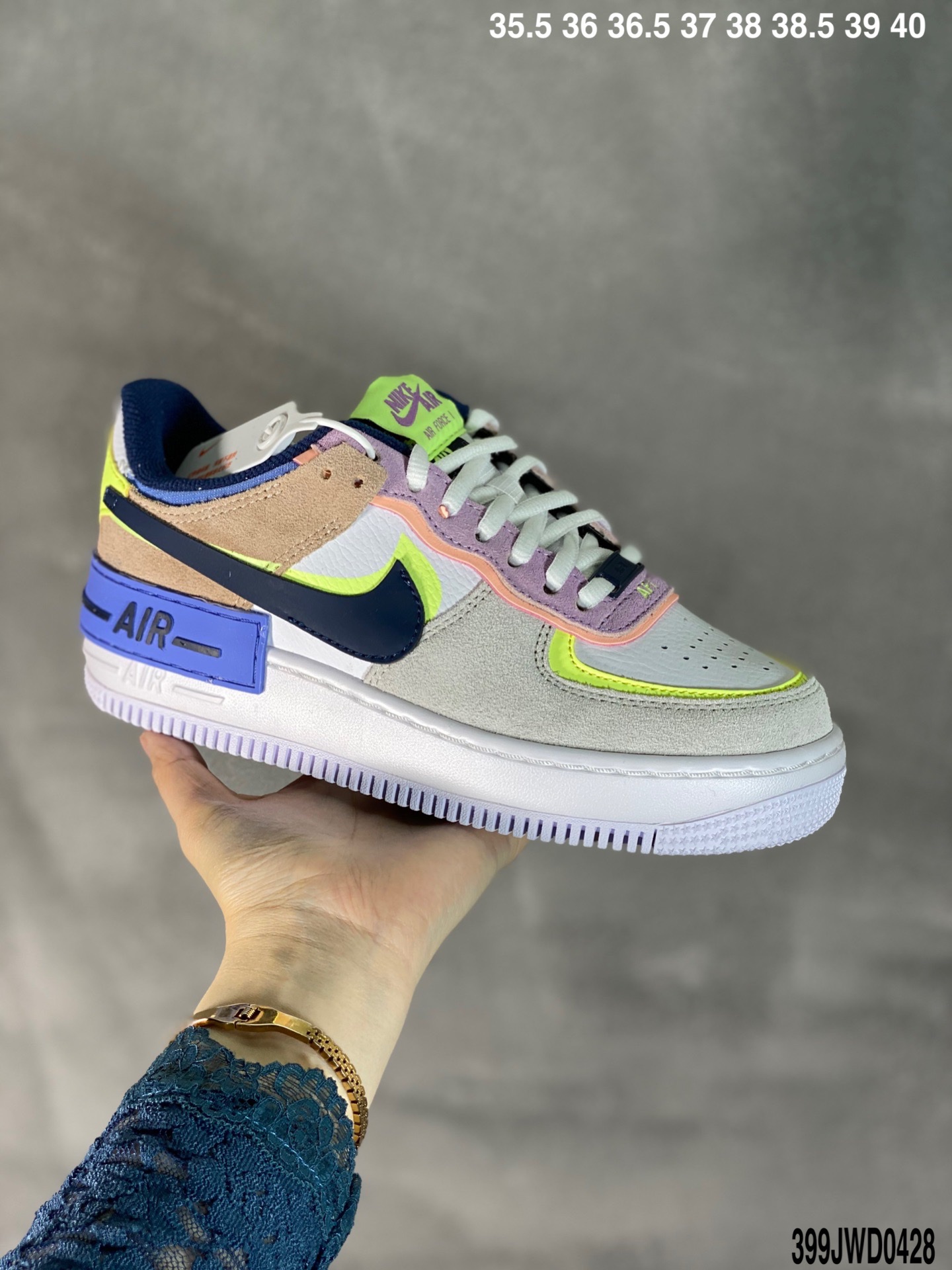 190·全新少女系解构主义设计Nike WMNS Air Force 1 Shadow空军一号CU5315-001