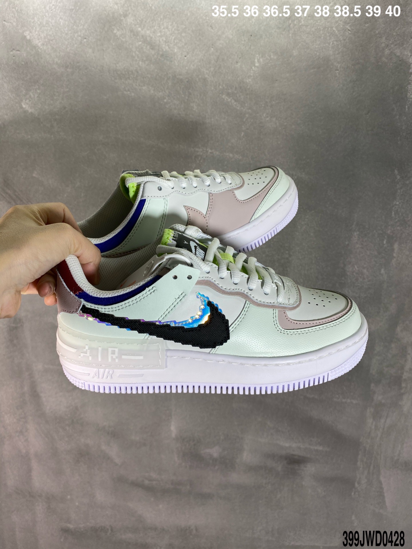 190·全新少女系解构主义设计Nike WMNS Air Force 1 Shadow空军一号CU5315-001