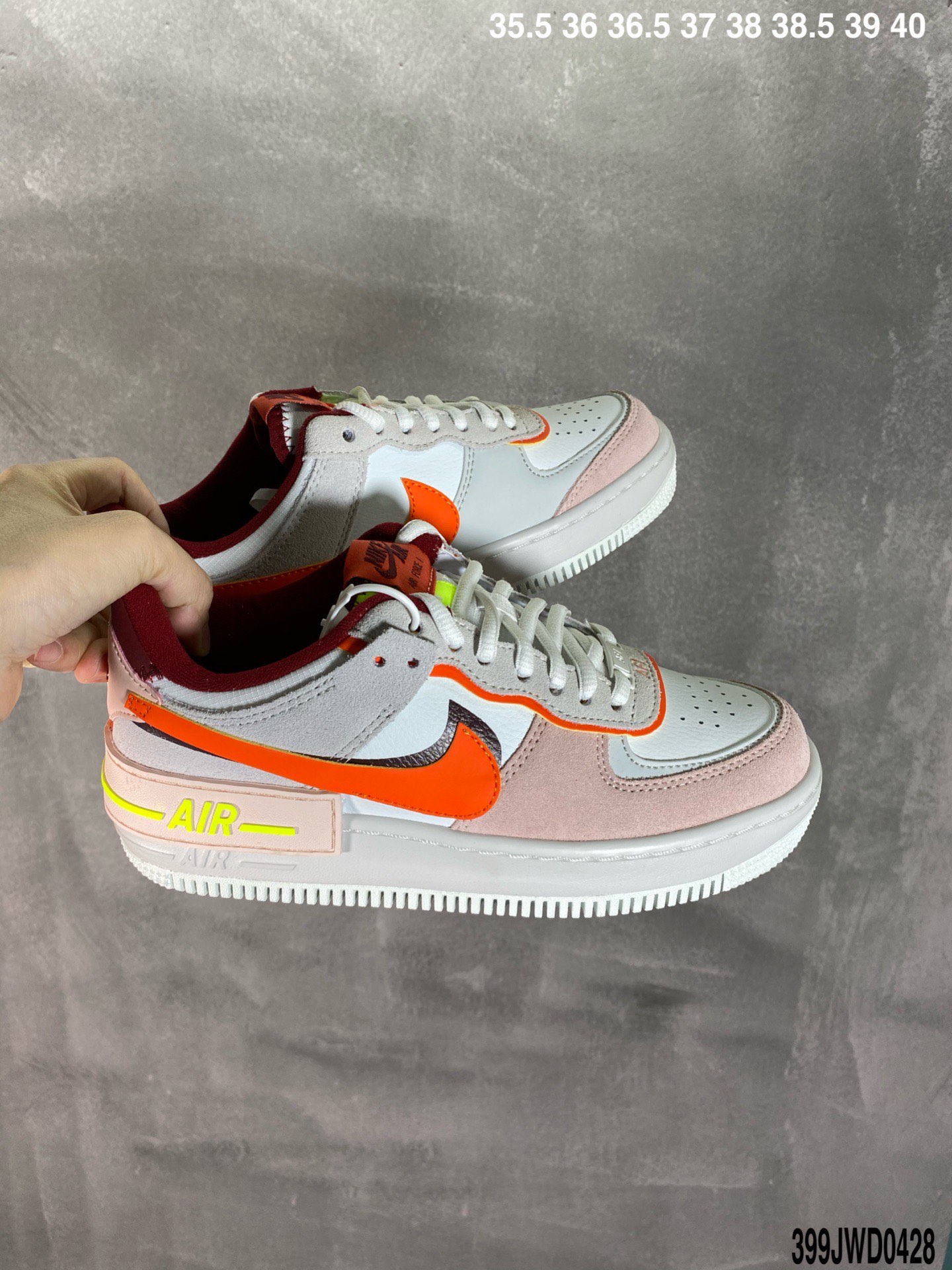 190·全新少女系解构主义设计Nike WMNS Air Force 1 Shadow空军一号CU5315-001