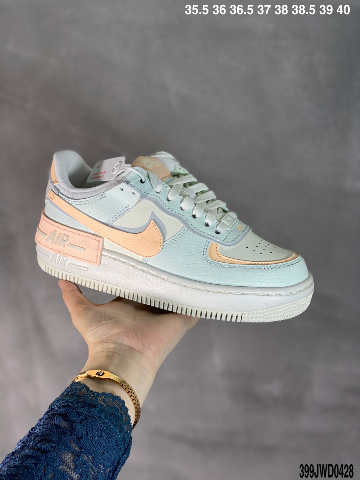 190·全新少女系解构主义设计Nike WMNS Air Force 1 Shadow空军一号CU5315-001