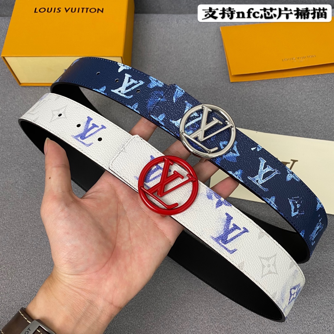 Louis Vuitton Belts Calfskin Canvas Cowhide Spring Collection