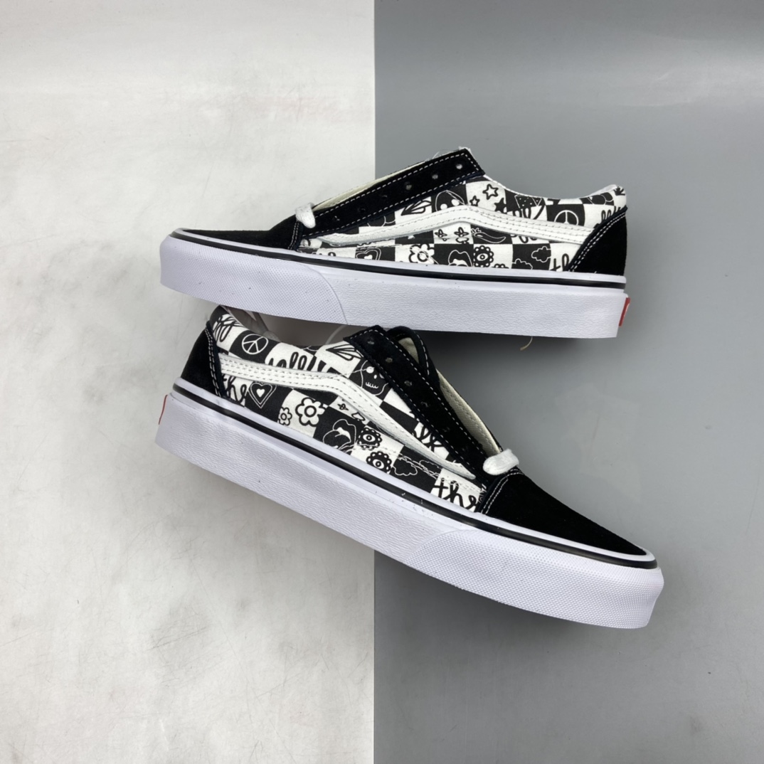 P130 Vans Old Skool 黑白涂鸦印花 VN0A7Q2J6U6
