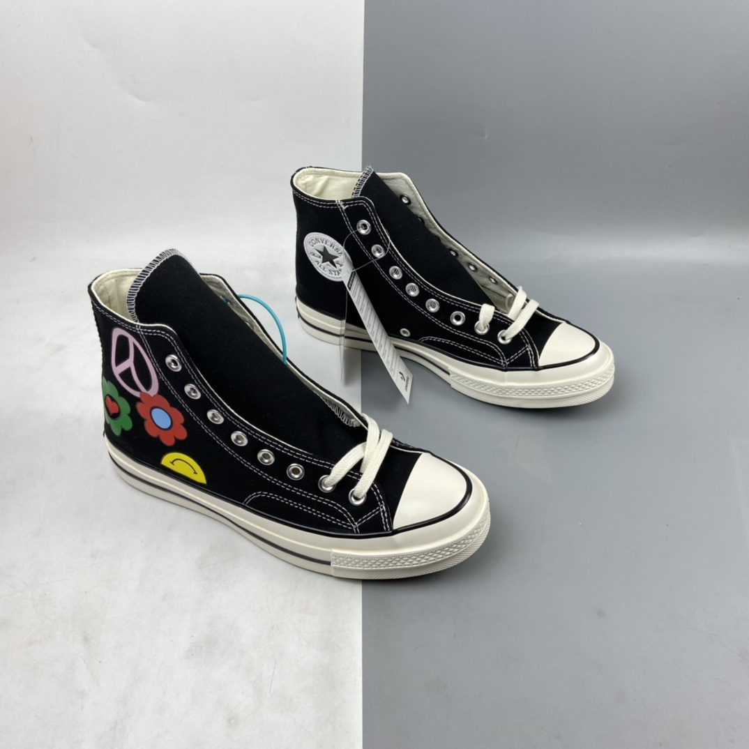 P140 Converse Chuck Taylor All Star”Seek Peace”Hi 明星经典高帮系列休闲百搭硫化板鞋 162050C