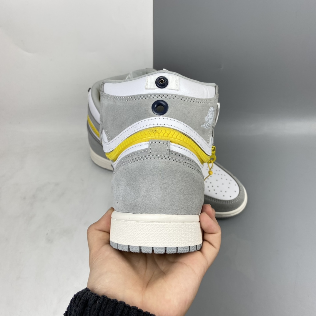 P420 Air Jordan 1 Switch ” Light Smoke Grey ” 烟灰拉链 J1乔1高帮文化篮球鞋 CW6576-100