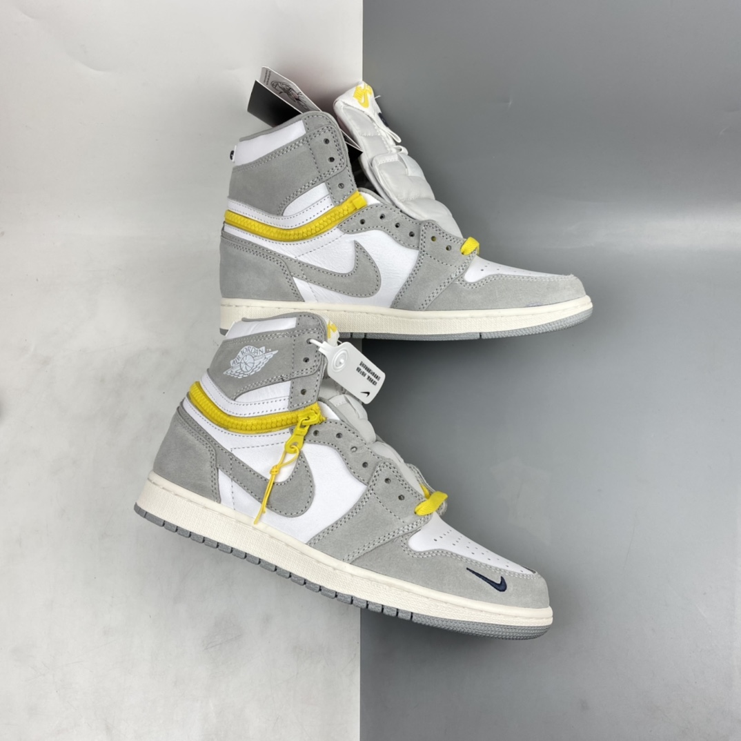 P420 Air Jordan 1 Switch ” Light Smoke Grey ” 烟灰拉链 J1乔1高帮文化篮球鞋 CW6576-100