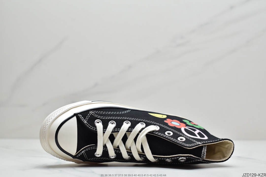 140 匡威Converse Chuck Taylor All Star 1970s High”Black/White”复古三星标高帮休闲运动硫化百搭板鞋162050C
