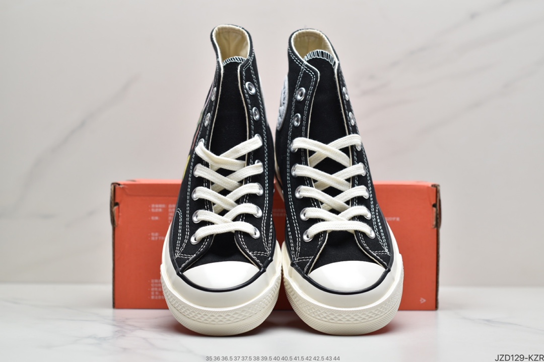 140 匡威Converse Chuck Taylor All Star 1970s High”Black/White”复古三星标高帮休闲运动硫化百搭板鞋162050C