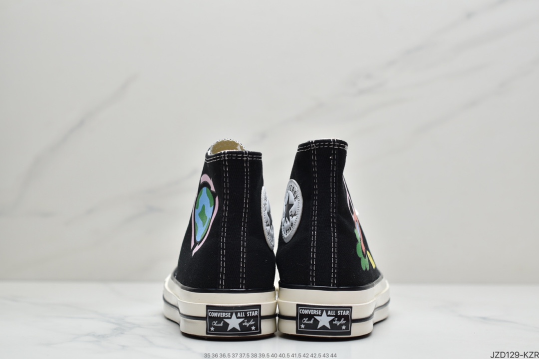 140 匡威Converse Chuck Taylor All Star 1970s High”Black/White”复古三星标高帮休闲运动硫化百搭板鞋162050C