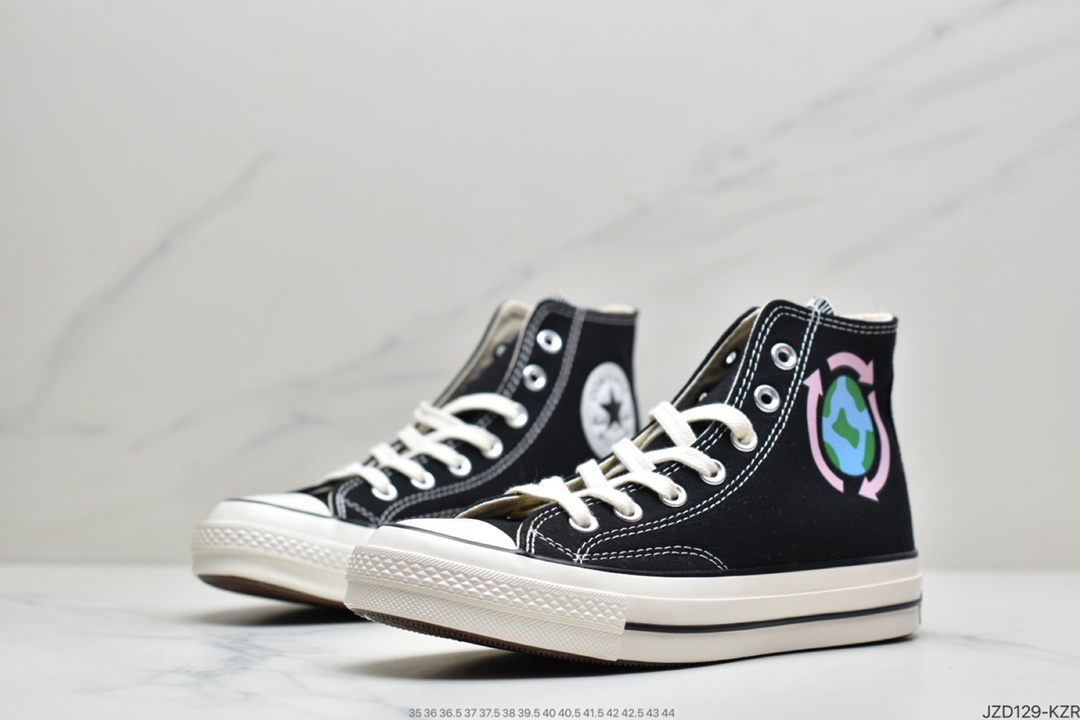 140 匡威Converse Chuck Taylor All Star 1970s High”Black/White”复古三星标高帮休闲运动硫化百搭板鞋162050C