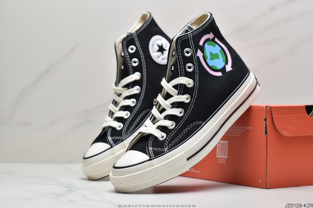 140 匡威Converse Chuck Taylor All Star 1970s High”Black/White”复古三星标高帮休闲运动硫化百搭板鞋162050C