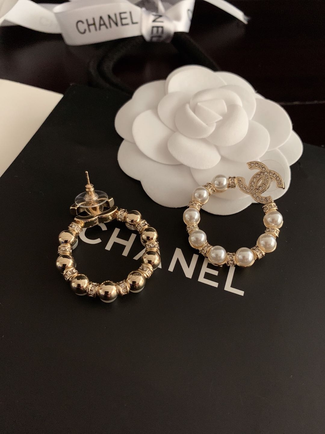 Ch*nel 最新款🆕🆕珍珠一圈耳环 一致zp材质 3