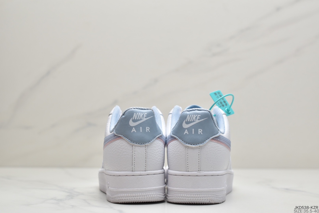 160 耐克NIKE Air Force 1 Low ’07 空军一号低帮经典板鞋 双勾桃粉蓝 CW1574-100