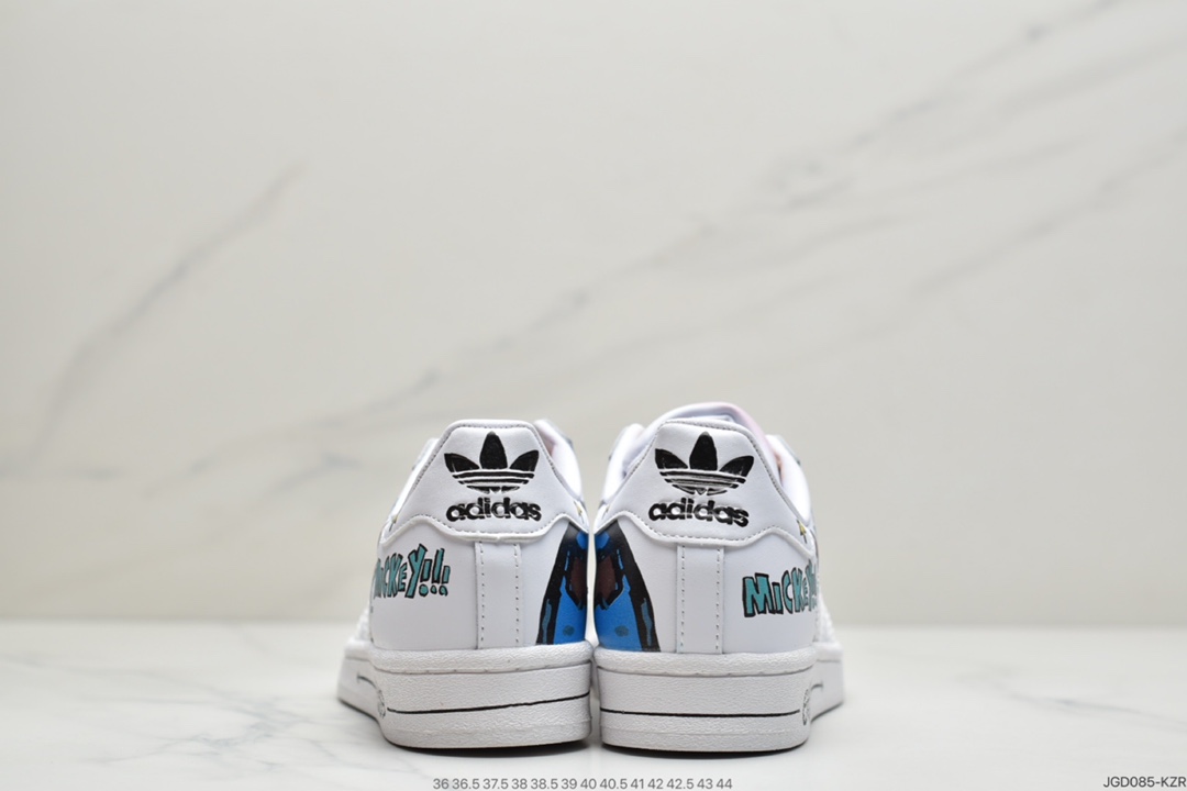 190 Kasing Lung x Disney x adidas三叶草 Originals Superstar”Mickey FANGTASTIC”贝壳头经百典搭休闲运动板鞋 GZ8839