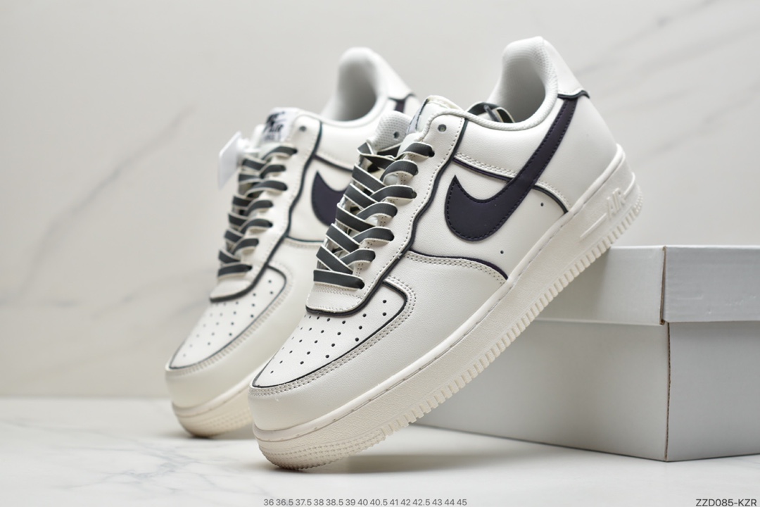250 耐克NIke Air Force 1 ’07 Low 米黑炫彩“夜魔侠”空军一号低帮运动休闲板鞋 BQ0086-365