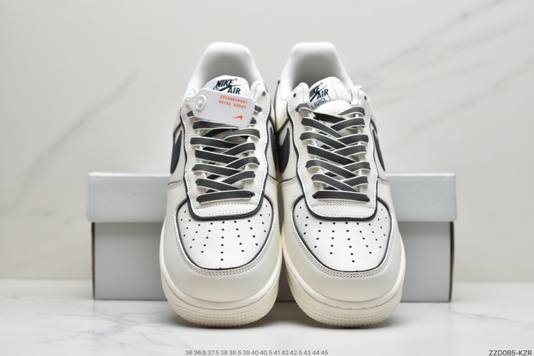 250 耐克NIke Air Force 1 ’07 Low 米黑炫彩“夜魔侠”空军一号低帮运动休闲板鞋 BQ0086-365
