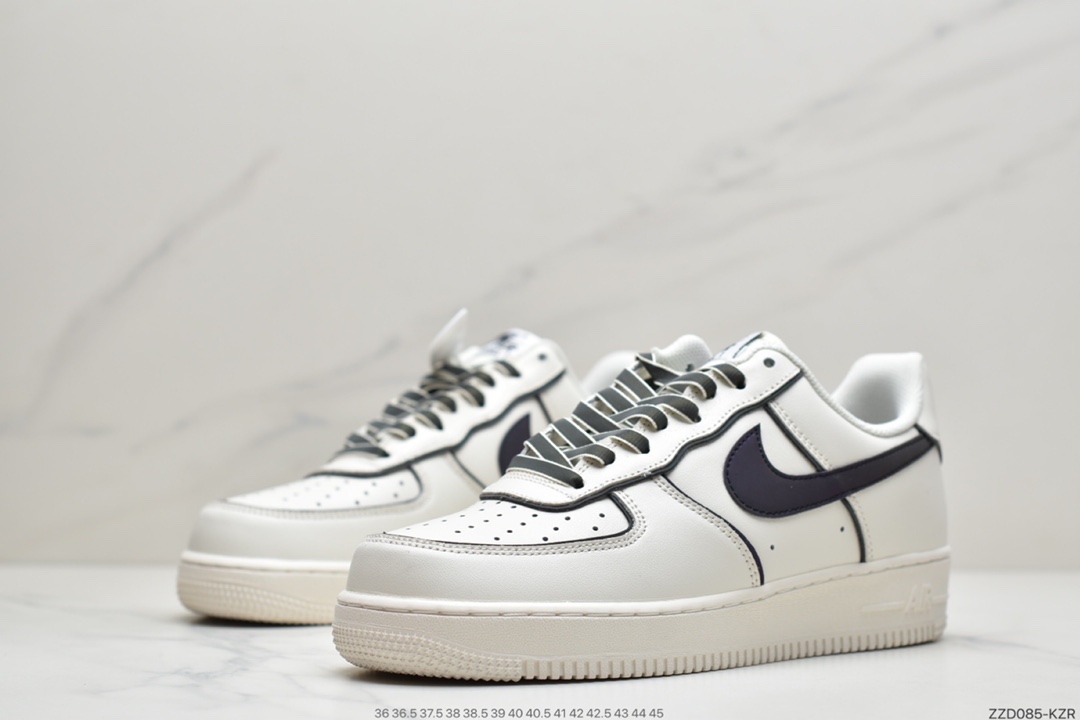 250 耐克NIke Air Force 1 ’07 Low 米黑炫彩“夜魔侠”空军一号低帮运动休闲板鞋 BQ0086-365