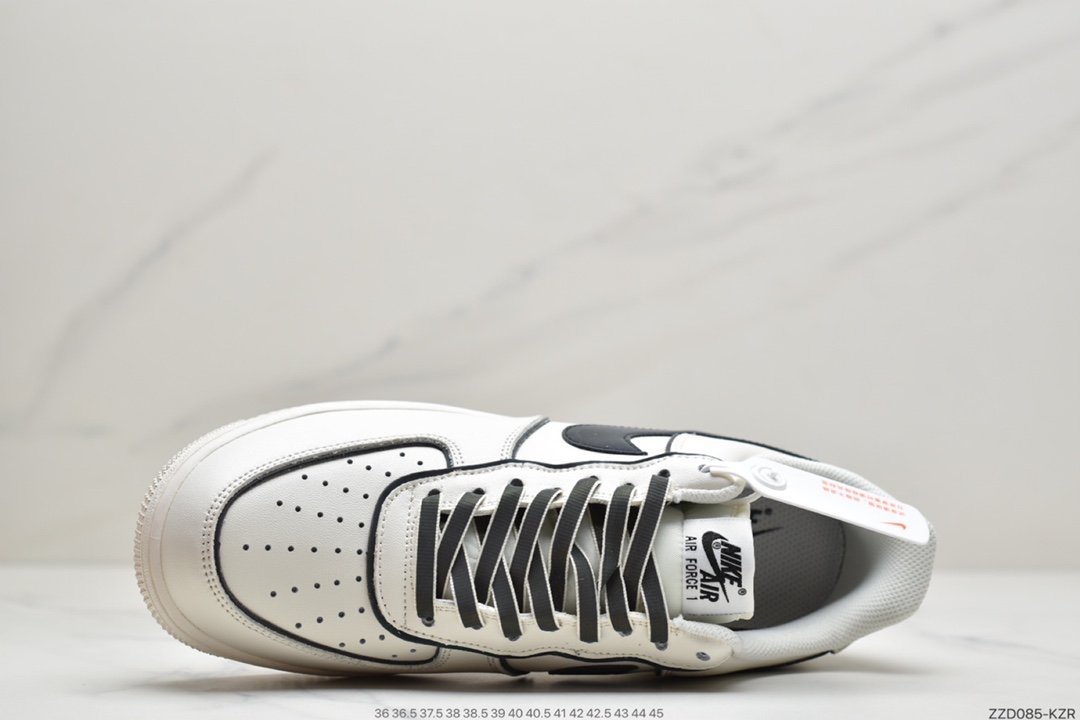 250 耐克NIke Air Force 1 ’07 Low 米黑炫彩“夜魔侠”空军一号低帮运动休闲板鞋 BQ0086-365
