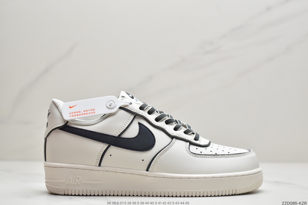 250 耐克NIke Air Force 1 ’07 Low 米黑炫彩“夜魔侠”空军一号低帮运动休闲板鞋 BQ0086-365