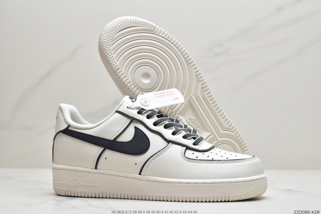 250 耐克NIke Air Force 1 ’07 Low 米黑炫彩“夜魔侠”空军一号低帮运动休闲板鞋 BQ0086-365