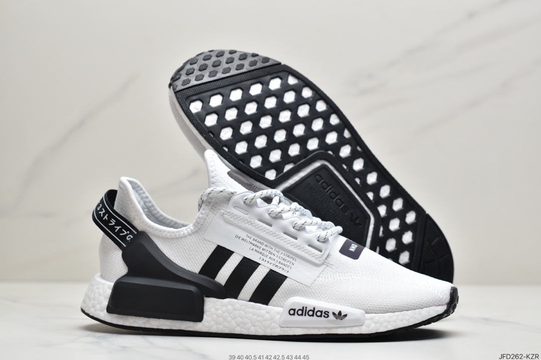 180  阿迪达斯Adidas NMD R-1 V2街头风经典百搭跑步鞋 FV9021