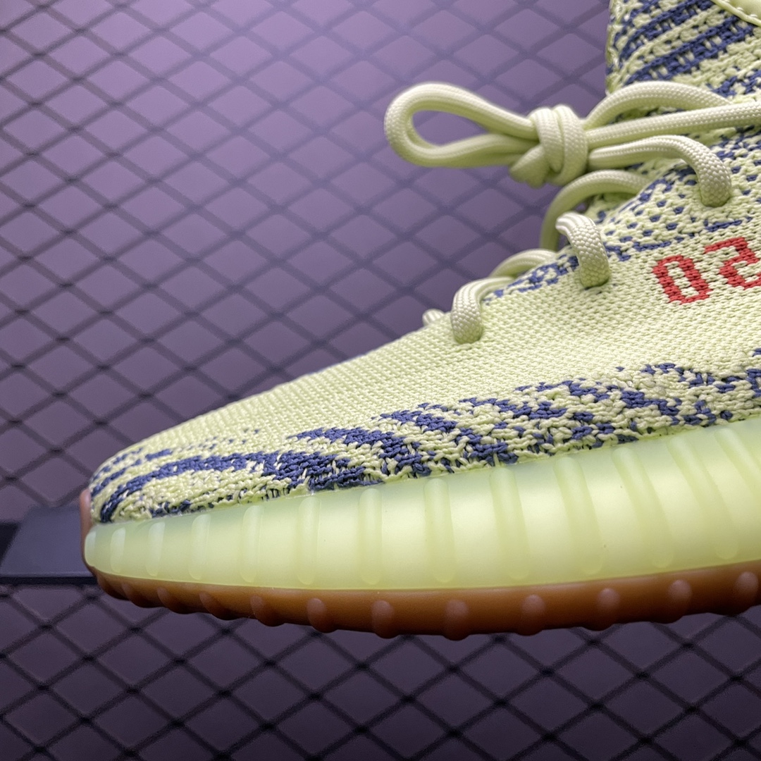 450 纯原版本 AD 阿迪 Yeezy Boost 350V2 侃爷椰子 ” Semi Frozen Yellow ” 黄斑马 B37572