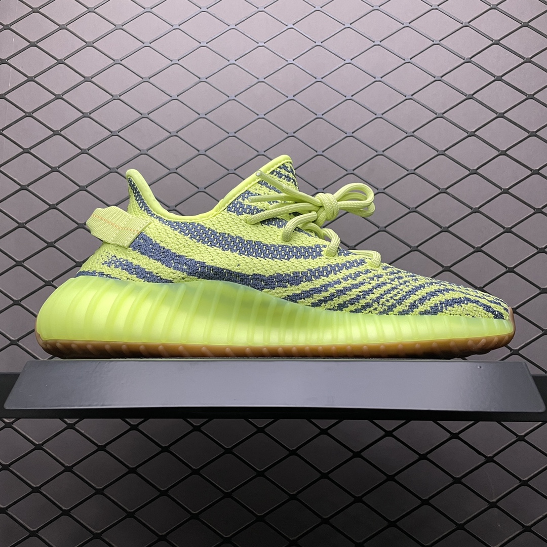 450 纯原版本 AD 阿迪 Yeezy Boost 350V2 侃爷椰子 ” Semi Frozen Yellow ” 黄斑马 B37572