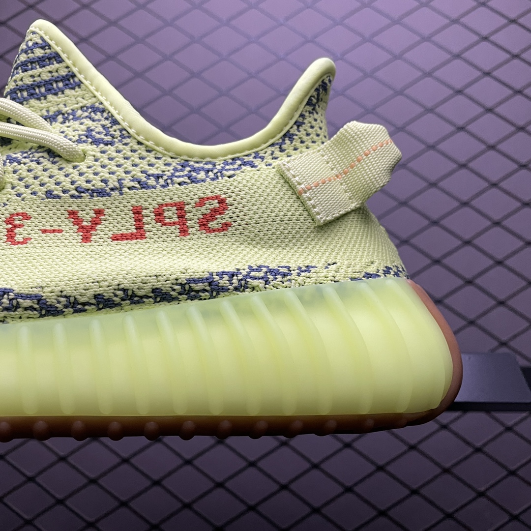 450 纯原版本 AD 阿迪 Yeezy Boost 350V2 侃爷椰子 ” Semi Frozen Yellow ” 黄斑马 B37572