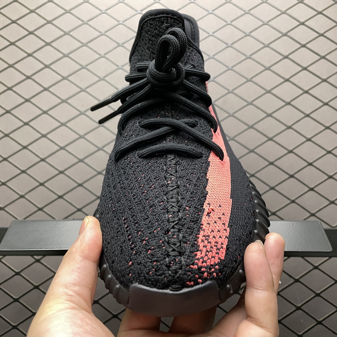 450 纯原版本 AD 阿迪 Yeezy Boost 350V2 侃爷椰子 黑红 BY9612