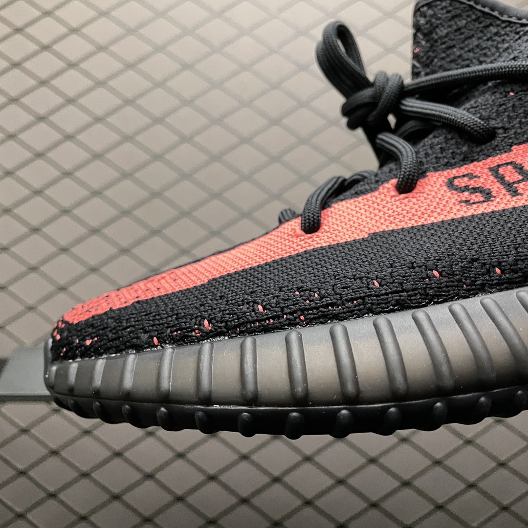 450 纯原版本 AD 阿迪 Yeezy Boost 350V2 侃爷椰子 黑红 BY9612