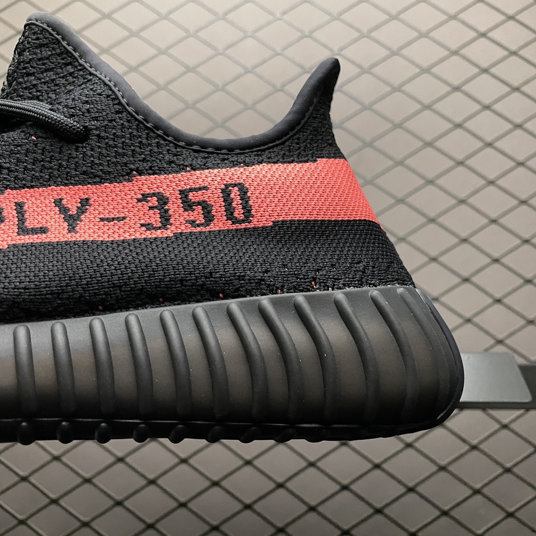 450 纯原版本 AD 阿迪 Yeezy Boost 350V2 侃爷椰子 黑红 BY9612