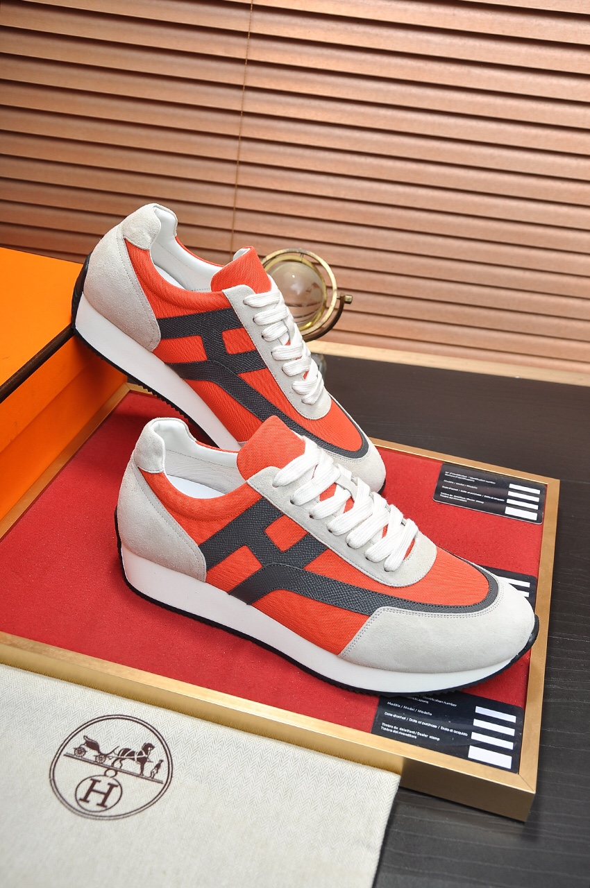 Hermès Men's and Women's Leather Sneakers Designer Fashion Luxury Quality 7 i1619637417 497 5