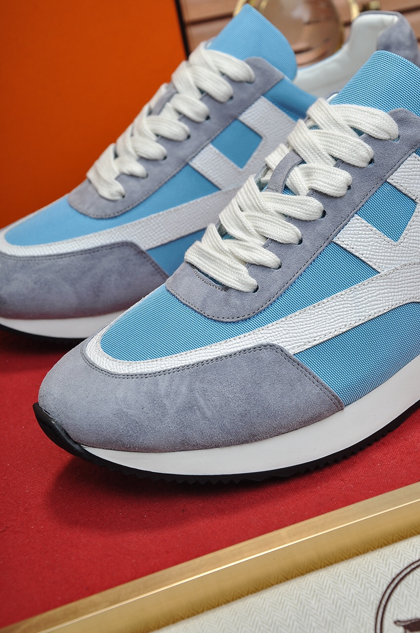 Hermes Men's and Women's Top-Quality Leather Fashion Sneakers 9 i1619637430 5619 7