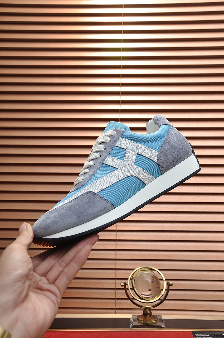 Hermes Men's and Women's Top-Quality Leather Fashion Sneakers 6 i1619637430 6017 4