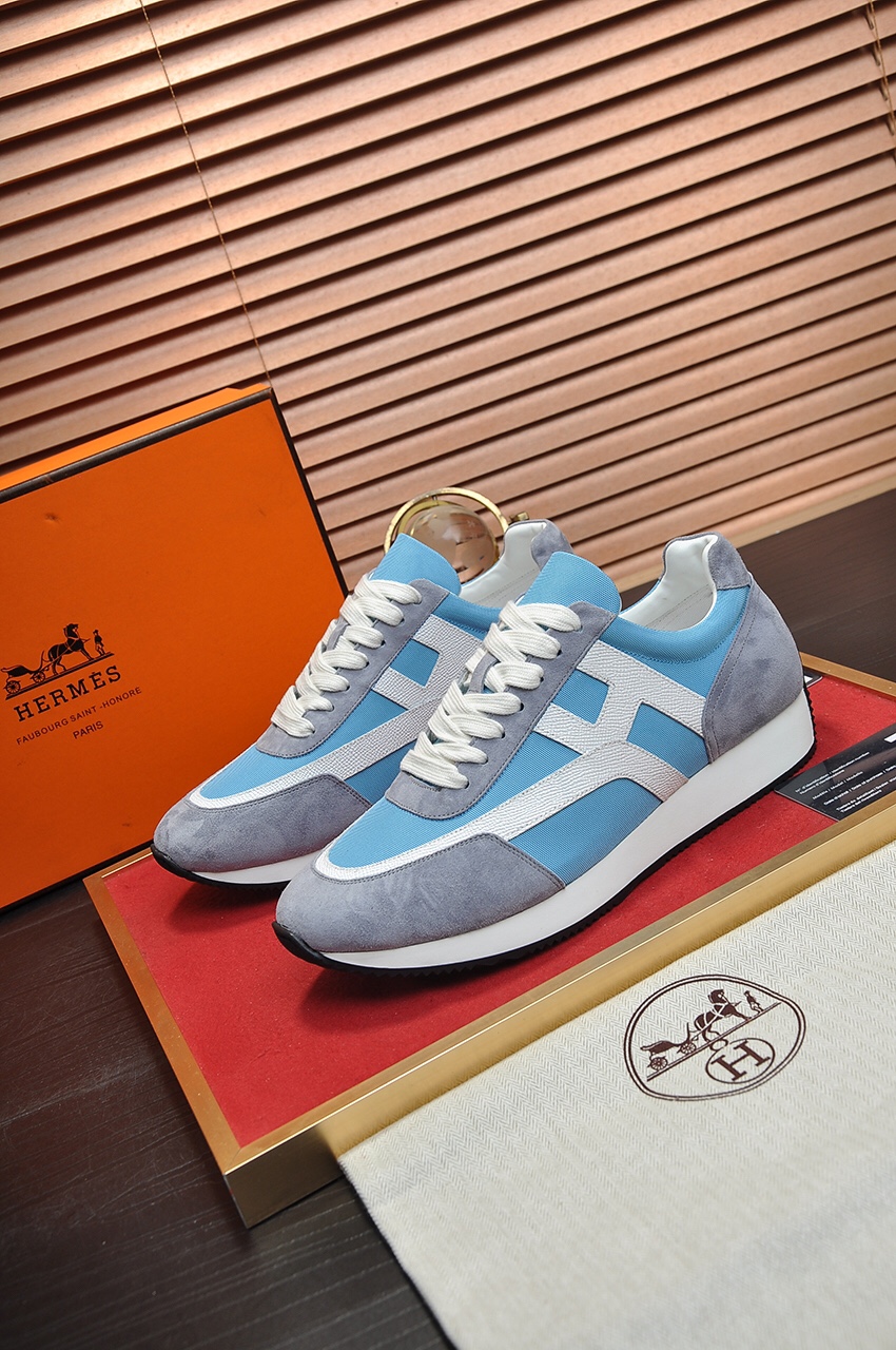 Hermes Men's and Women's Top-Quality Leather Fashion Sneakers 4 i1619637430 6853 2