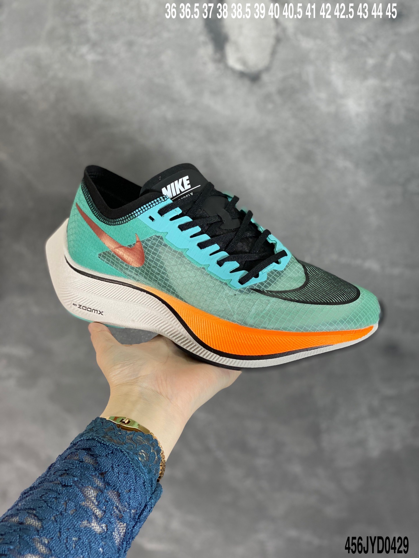 180 Nike ZoomX Vaporfly Next%  蓝橘鸳鸯 马拉松跑步鞋 AO4568-300