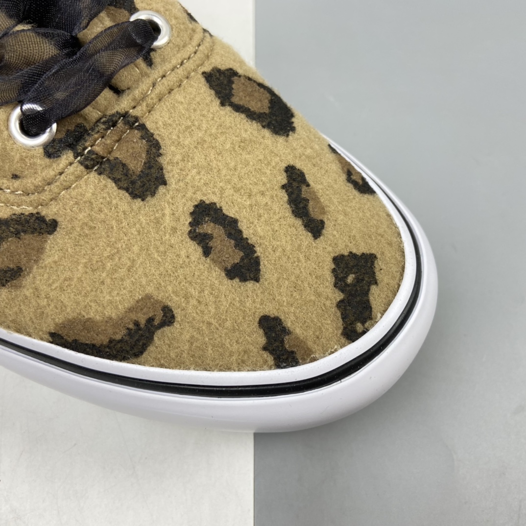 P160 Vans Fuzzy Authentic Platform 厚底系列 天鹅绒布豹纹休闲板鞋 VN0A3AV8RSO1