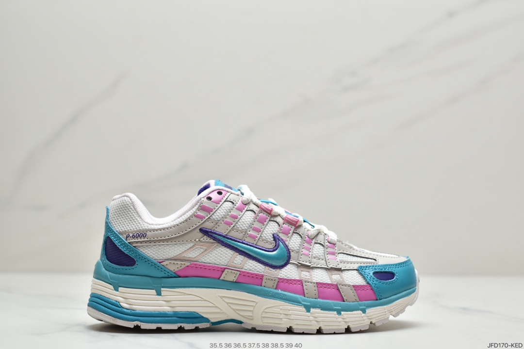 170 耐克Nike W P-6000”White/Oracle/Aqua Magic” 逐梦太空系列复古老爹风休闲运动舒适跑鞋CK2961-131