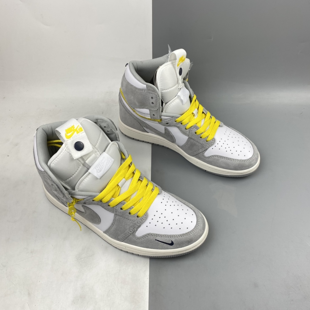 P340 Air Jordan 1 Switch ” Light Smoke Grey ” 烟灰拉链 J1乔1高帮文化篮球鞋 CW6576-100