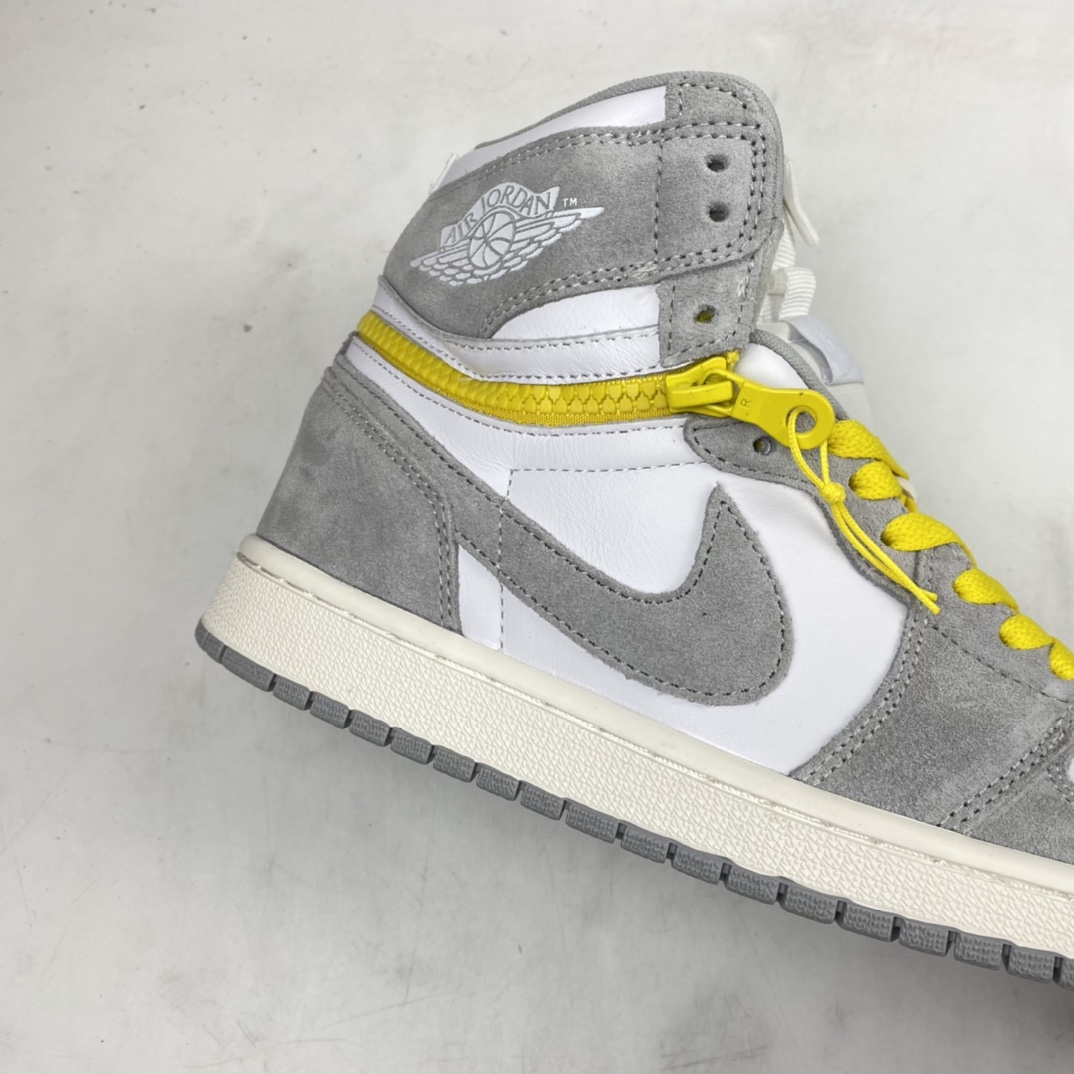 P340 Air Jordan 1 Switch ” Light Smoke Grey ” 烟灰拉链 J1乔1高帮文化篮球鞋 CW6576-100
