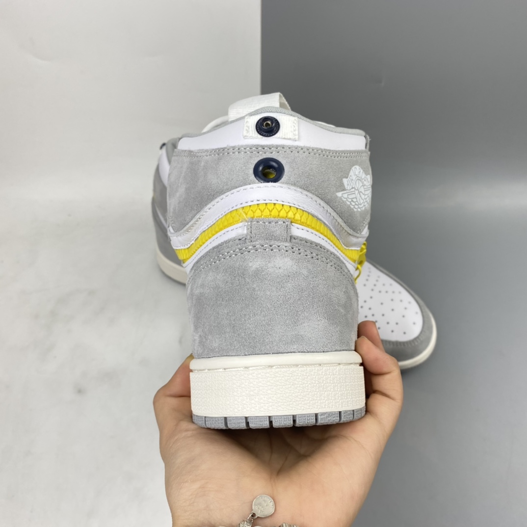 P340 Air Jordan 1 Switch ” Light Smoke Grey ” 烟灰拉链 J1乔1高帮文化篮球鞋 CW6576-100